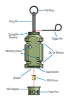 Diagram of 12 gauge perimeter trip alarm and 209 primer adapter - Thumbnail Image