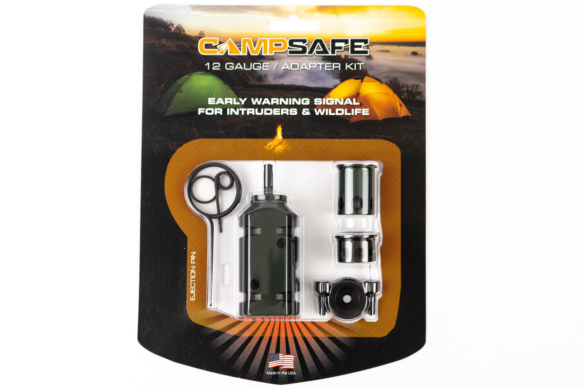 [Gift giving packaging with Fith Ops Camp Safe Trip Alarm with 209 primer adapter, 22 adapter and 308 adapter]]