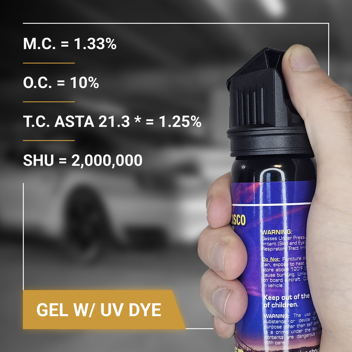 [San Franciscio Tweaker UV Dye Pepper Gel Spray Strength and details]]